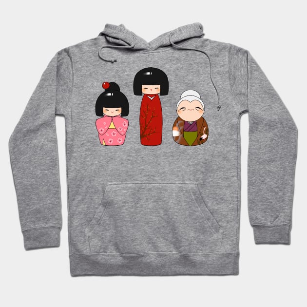 Kokeshi dolls Hoodie by Ancsi